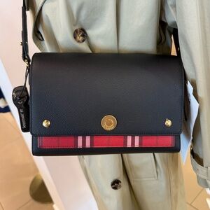 Burberry black and red plaid Crossbody Bag